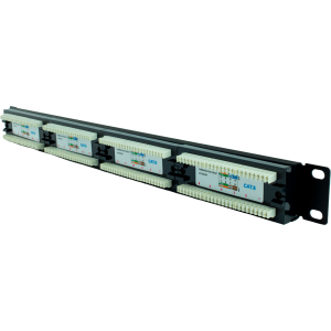 Patch Panel CAT.6 24 Portas c/ Guia Traseira AD-10016 - AD CONNECT

